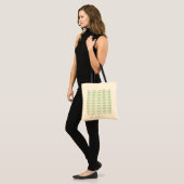 White and Pale Green Flower Pattern. Tote Bag (Front (Model))