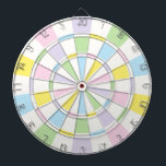 White And Pastel Colours<br><div class="desc">White And Pastel Coloured Dart Board Game Including 6 Brass Darts</div>