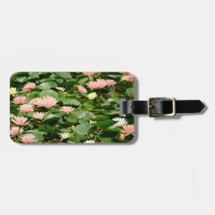 White and Peach Water Lilies in the Pond Luggage Tag