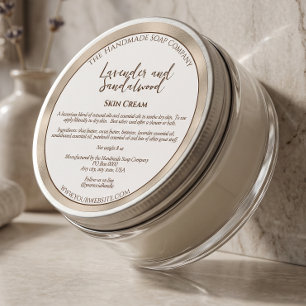 White and Pearl Foil Cosmetics Jar Label
