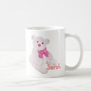 White and Pink Bear Mug