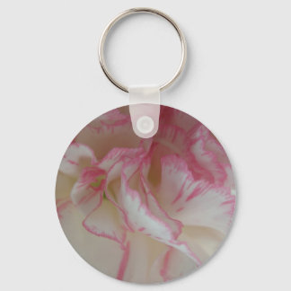 White and Pink Carnation Keychain