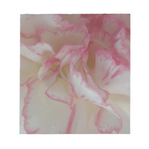 White and Pink Carnation Notepad