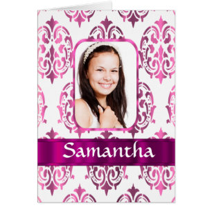 White and pink damask