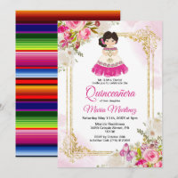 White and Pink Dress Mexican Girl Quinceanera 1