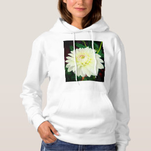 White and pink flower hoodie