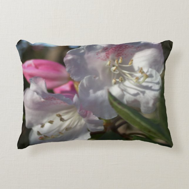 White and Pink Flowers Pillows (Front)