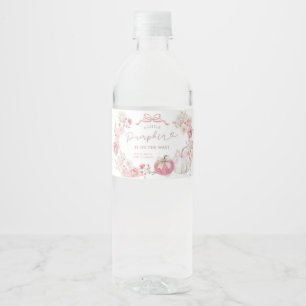 White and Pink Little Pumpkin Bottle Label