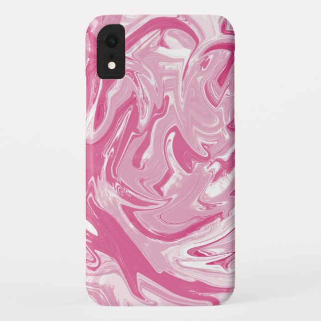White And Pink Marble Stone Case-Mate iPhone Case (Back)
