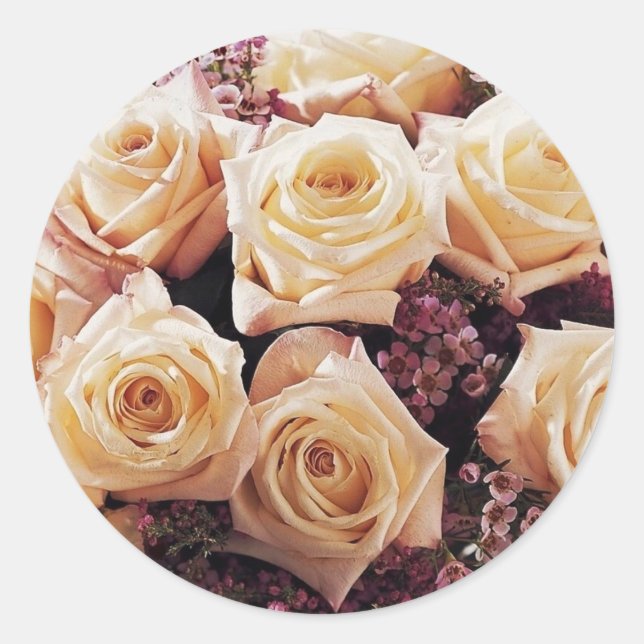 White and Purple Floral Envelope Seals (Front)