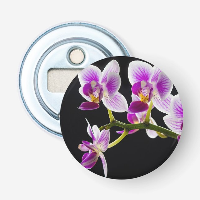 White and purple orchid bottle opener (Front)