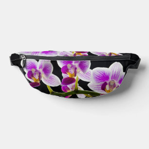 White and purple orchid bum bags