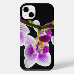 White and purple orchid iPhone 14 plus case