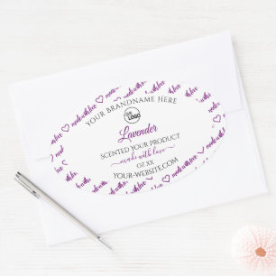 White and Purple Word Cloud Product Label Add Logo