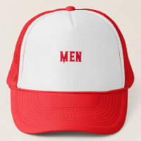 White and Red Handsome Boys MEN's Men Text