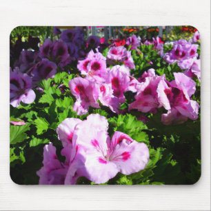 White and Red Lily Mouse Pad