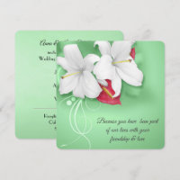 White and Red Lily Vow Renewal Wedding