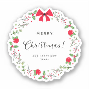 White and Red Modern Festive Holiday Christmas