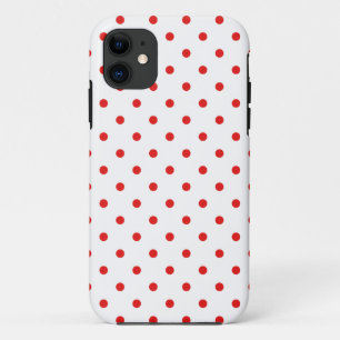 White and Red Polka Dot Case-Mate iPhone Case