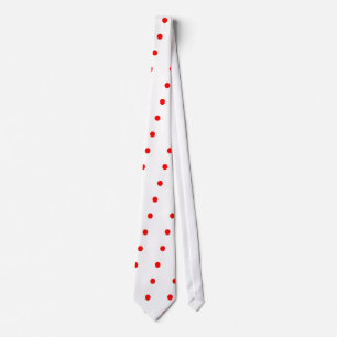 White and red polka dot necktie