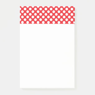 White and Red Polka Dot Post-it Notes