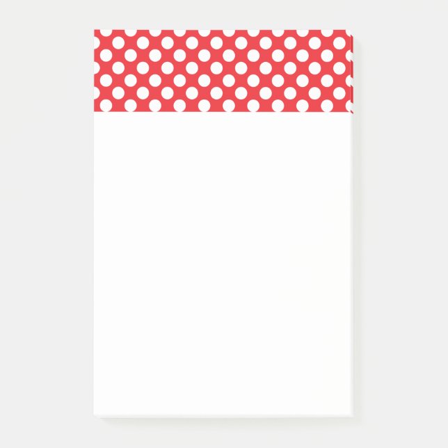 White and Red Polka Dot Post-it Notes (Front)