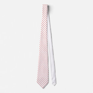 White and Red Polka Dot Tie