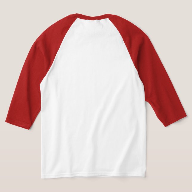 White and Red Solid Colour T-Shirt (Laydown Back)