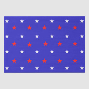White and Red Stars - Starry Sky Pattern Tissue Paper