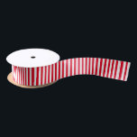 White and Red Vertical Stripes Satin Ribbon<br><div class="desc">Ribbon. Featuring white stripes and you can choose your background colour. 📌If you need further customisation, please click the "Click to Customise further" or "Customise or Edit Design" button and use our design tool to resize, rotate, change text colour, add text, delete text or graphics and so much more. ⭐99%...</div>
