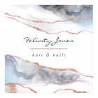 White and Rose Gold Agate Business