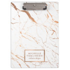 White and Rose Gold Marble Designer Personalised