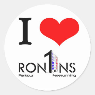 White and round sticker