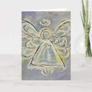 White and Silver Angel Greeting Card or Note Cards
