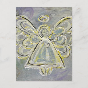White and Silver Guardian Light Angel Postcard