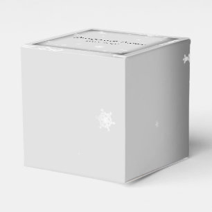 White and Silver Snowflake Wedding Favour Box