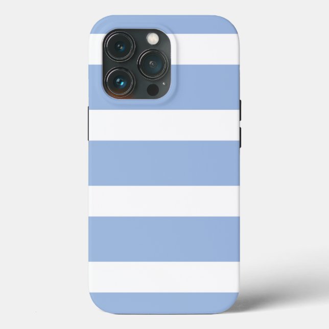 White and Sky-Blue Pattern Case-Mate iPhone Case (Back)