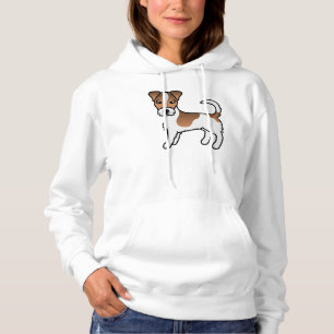 White And Tan Rough Coat Jack Russell Terrier Dog Hoodie