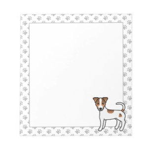 White And Tan Smooth Coat Parson Russell Terrier Notepad