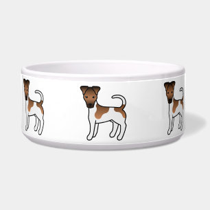 White And Tan Smooth Fox Terrier Cute Cartoon Dog