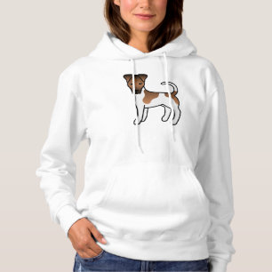 White And Tan Smooth Fox Terrier Cute Cartoon Dog Hoodie
