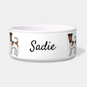 White And Tan Smooth Fox Terrier Cute Dog & Name