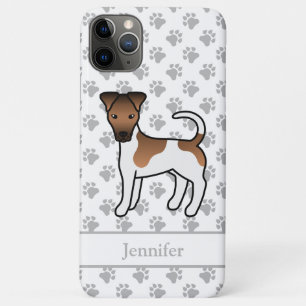 White And Tan Smooth Fox Terrier Cute Dog & Name Case-Mate iPhone Case