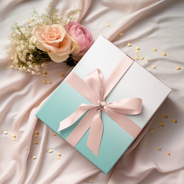 White and Teal Ombre Wrapping Paper (White and Teal Ombre Wrapping Paper)