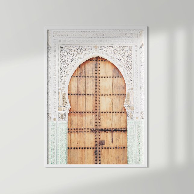 White and Terracotta Moroccan Door Poster (Creator Uploaded)