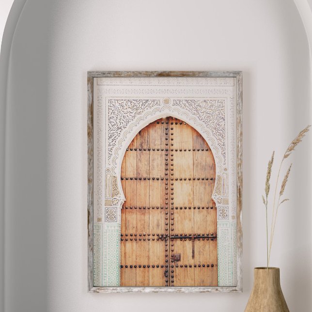 White and Terracotta Moroccan Door Poster (Creator Uploaded)