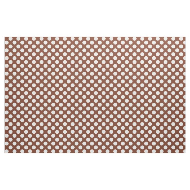 White and Terracotta Poka Dot Fabric (Fat Quarter)
