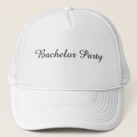 White and White Colour Bachelor Party Text