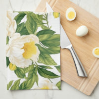 White and yellow Claire de Lune peonies