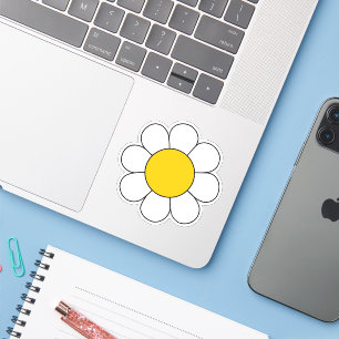White and yellow hippy retro Daisy 